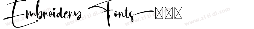Embroidery Fonts字体转换